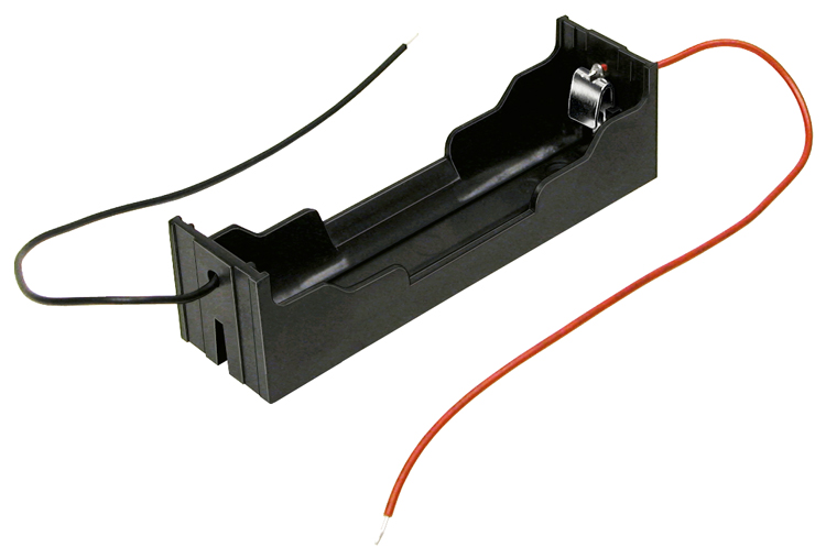 BH-18650-W - 18650 Lithium-ion single cell battery holder w/ wire leads