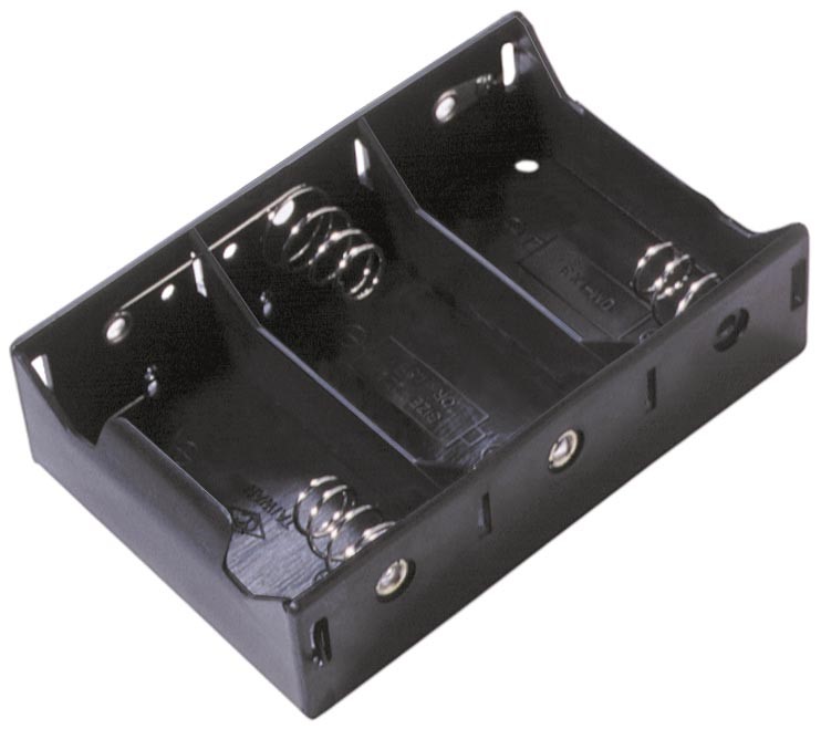 BH3DL - 3 D cell Battery Holder w/ Solder Lugs