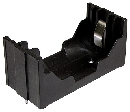 BHD-2 - Single D Cell Battery Holder w/ PC Pins