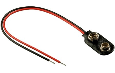 BS6I - 9 Volt Snap w/ 6" wire lead