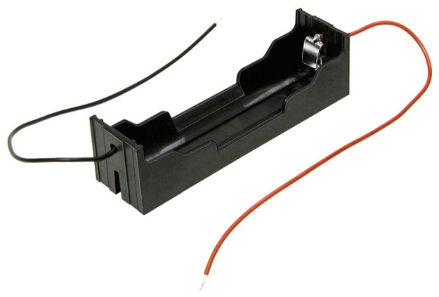 BH-18650-W - Single Li-Ion battery holder w/ 6" wire lead.