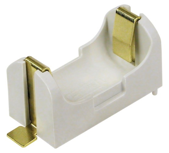BH1/2AA-SM - 1/2 AA battery holder Surface Mount w/ Gold plated contacts