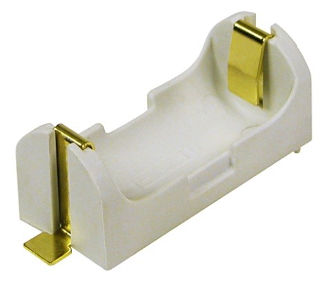 BH2/3A-SM - Surface Mount 2/3A battery holder w/ Gold flash contacts